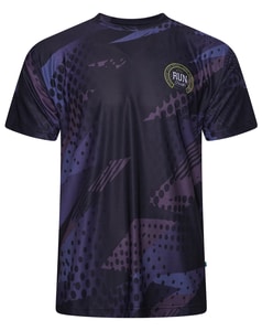 Kam Printed Mesh T-Shirt Black